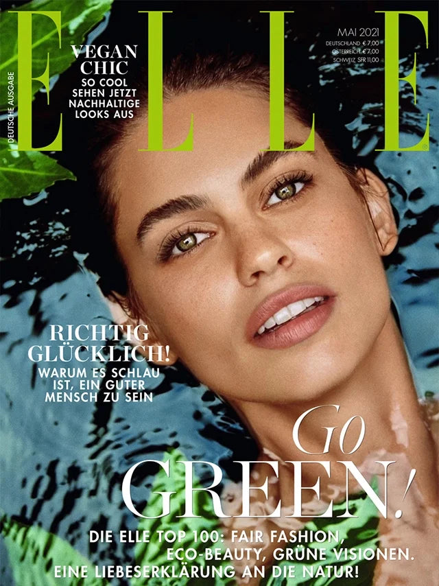 Cover of ELLE Germany magazine, May 2021 issue, luxury fashion feature