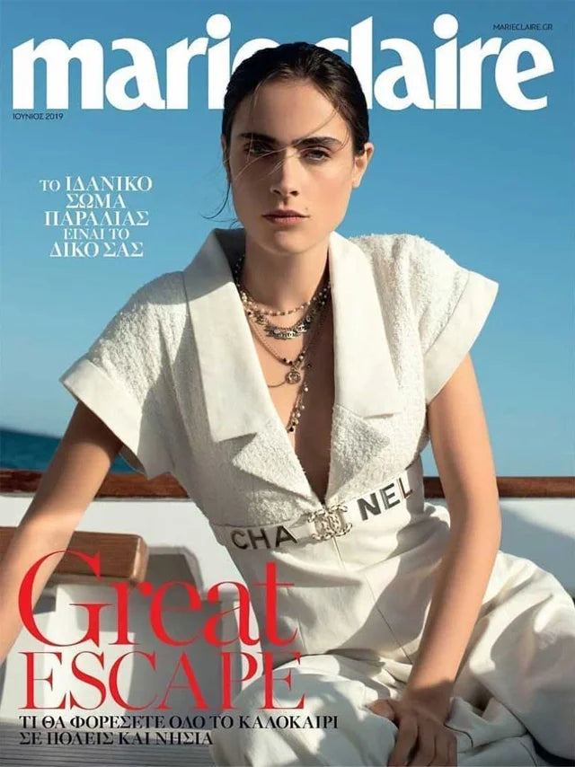 Cover of Marie Claire Greece magazine, June 2019 issue, luxury fashion feature