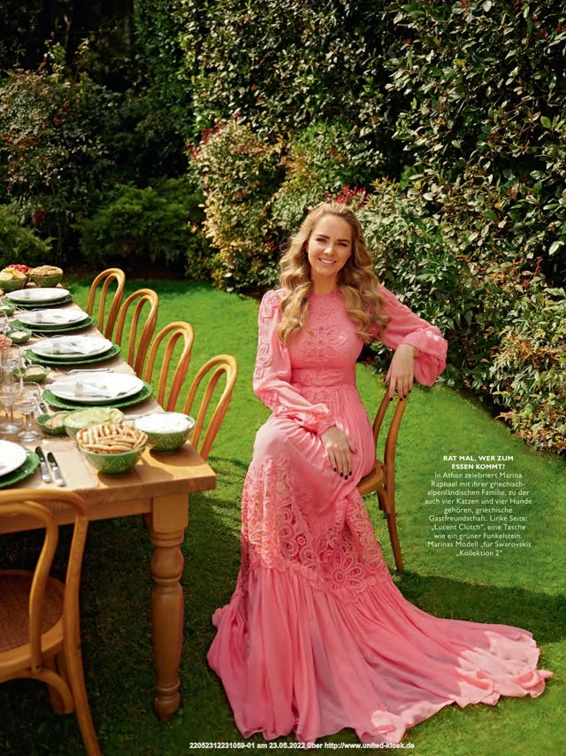 Page from the June 2022 issue of Madame Germany magazine featuring: an interview with the designer Marina Raphael, building a business