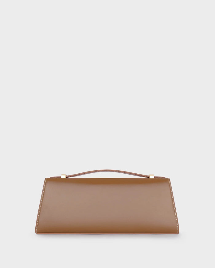 ATHENA IN NATURAL RAFFIA AND CARAMEL LEATHER