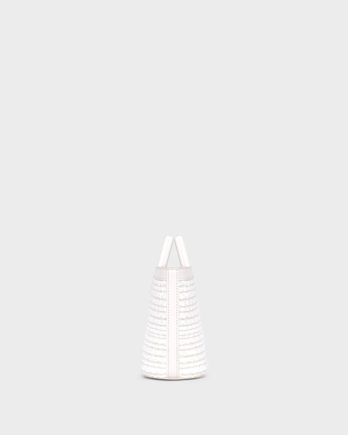BABY RIVIERA IN IVORY RAFFIA AND LEATHER
