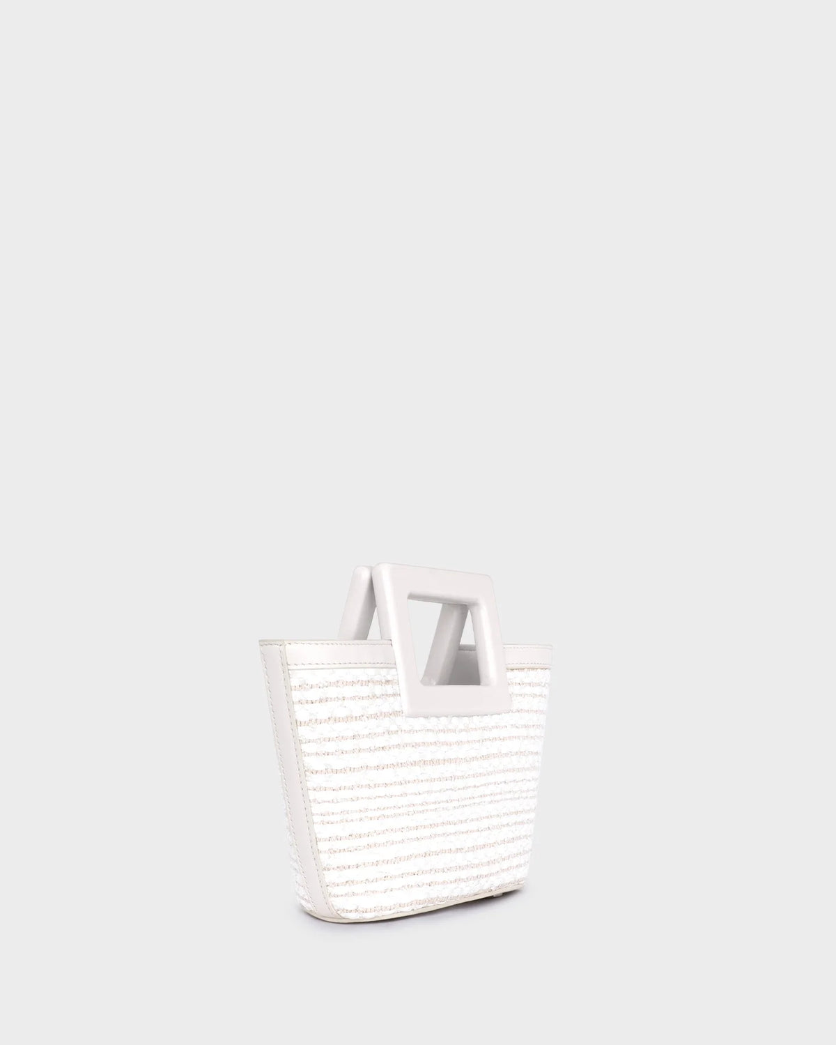 BABY RIVIERA IN IVORY RAFFIA AND LEATHER