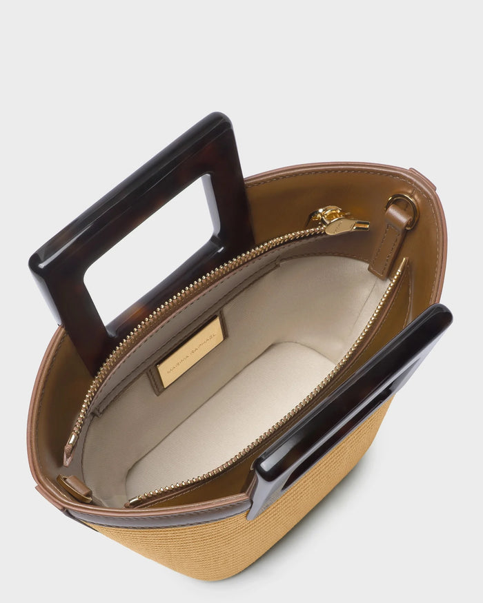 BABY RIVIERA IN RAFFIA AND TORTOISESHELL