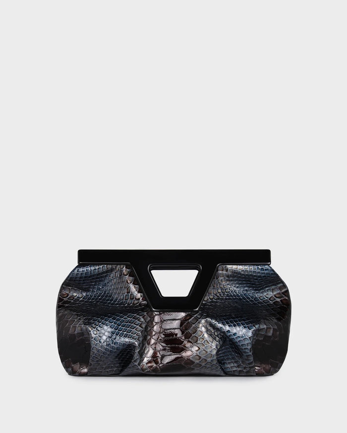 GEORGIA IN OMBRE SNAKE-EFFECT LEATHER