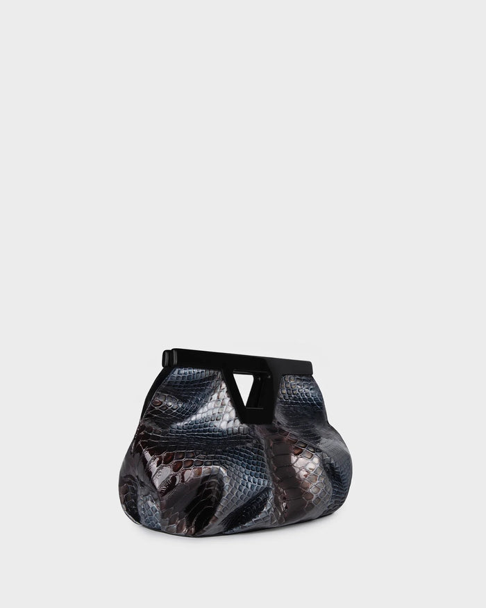 GEORGIA IN OMBRE SNAKE-EFFECT LEATHER