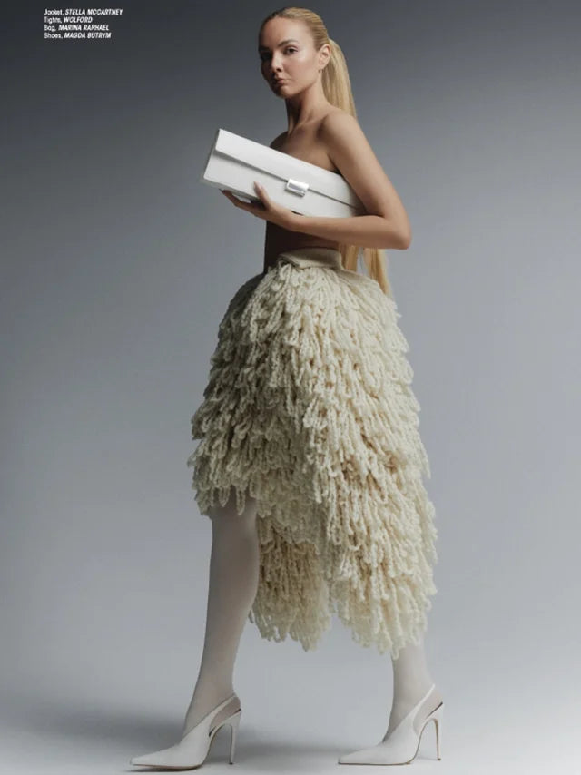 Page from the Autumn 2025 issue of L'Officiel Austria magazine featuring: an interview with the designer Marina Raphael, Marina's career evolution and new horizons
