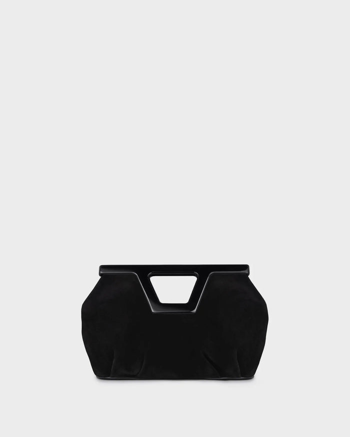 MICRO GEORGIA IN BLACK SUEDE LEATHER