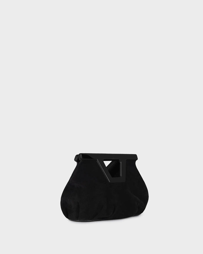 MICRO GEORGIA IN BLACK SUEDE LEATHER