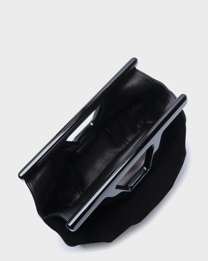 MICRO GEORGIA IN BLACK SUEDE LEATHER