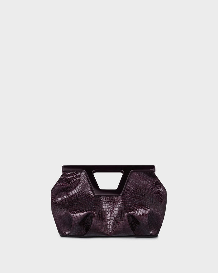 MICRO GEORGIA IN PURPLE CROC-EFFECT LEATHER