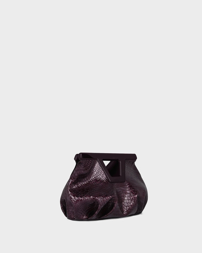 MICRO GEORGIA IN PURPLE CROC-EFFECT LEATHER