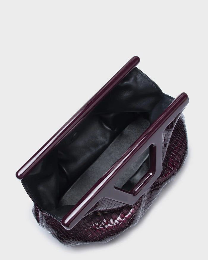 MICRO GEORGIA IN PURPLE CROC-EFFECT LEATHER