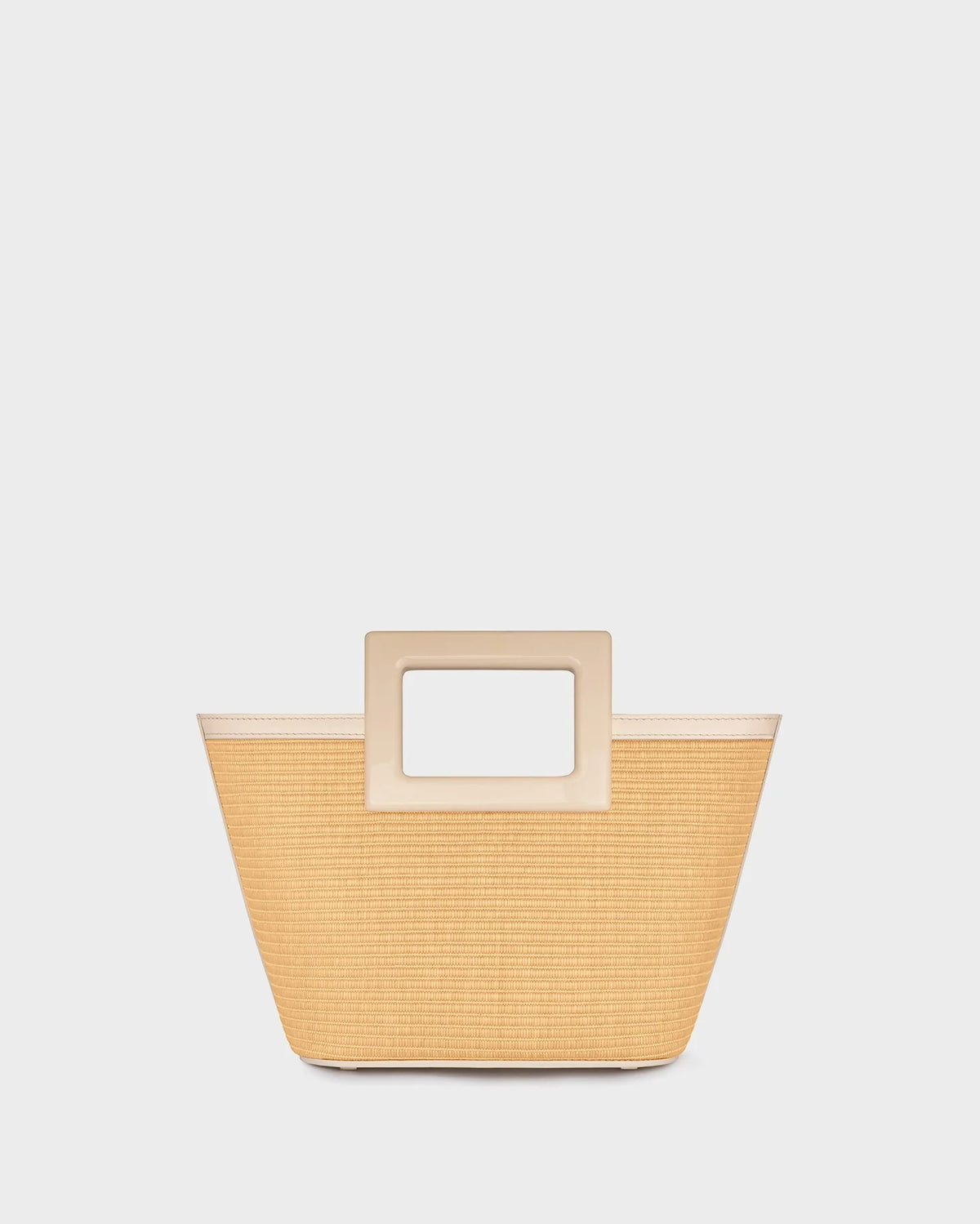 MICRO RIVIERA IN NATURAL RAFFIA AND CREAM LEATHER