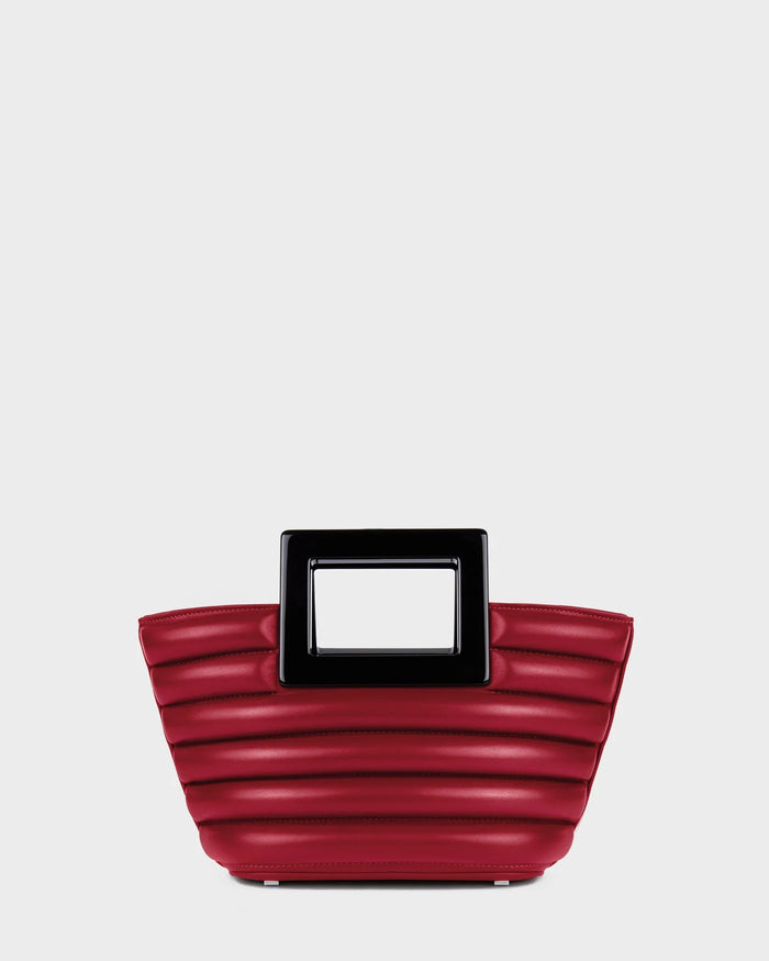 Micro Riviera In Crimson Quilted Leather straight view