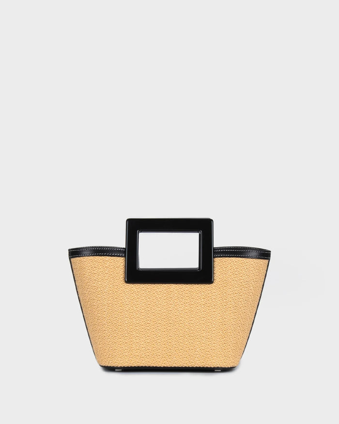 Micro Riviera In Raffia straight view