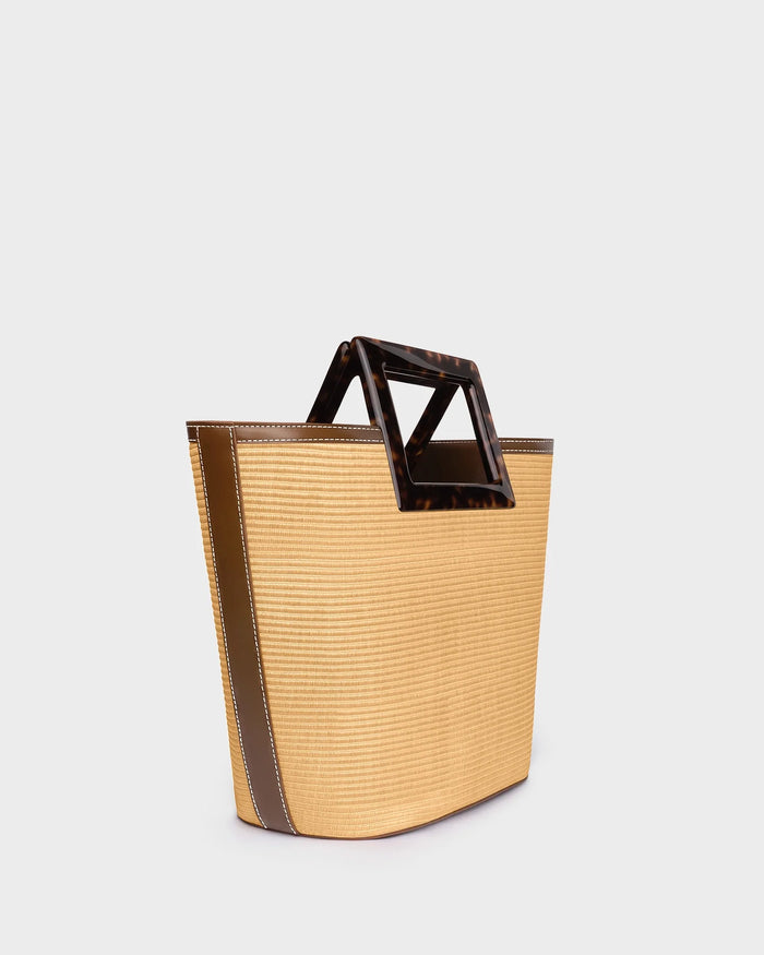 RIVIERA IN NATURAL RAFFIA AND TORTOISESHELL