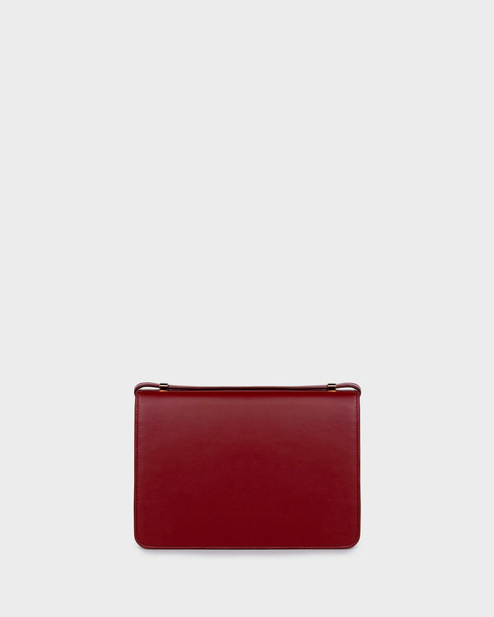 Alex In Burgundy Leather back view