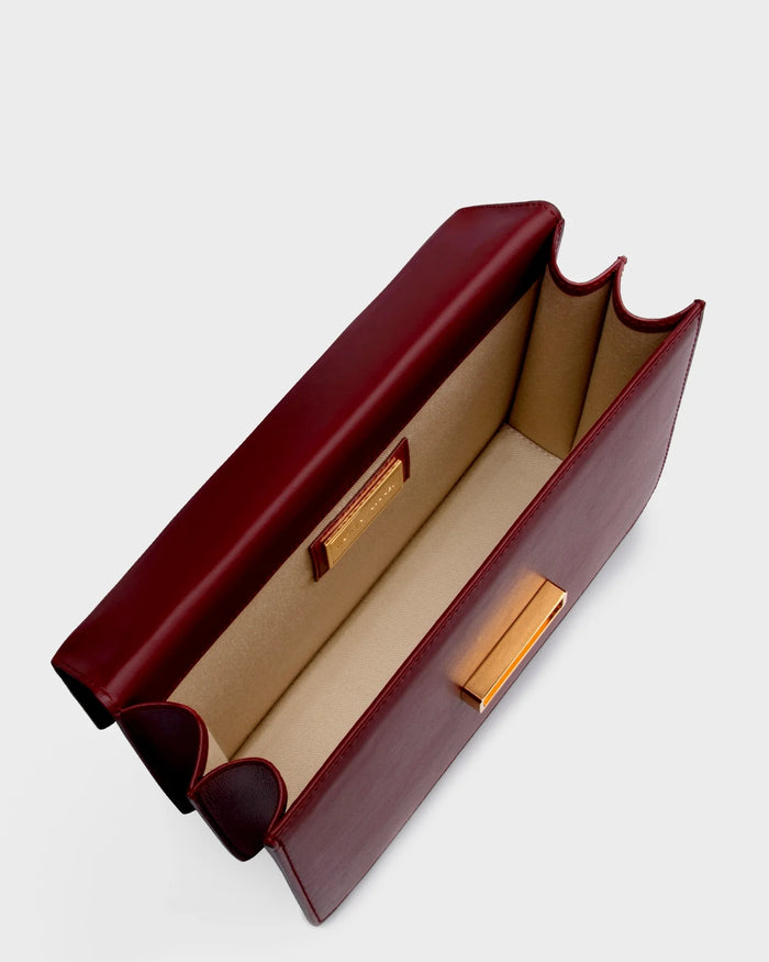 Alex In Burgundy Leather top view
