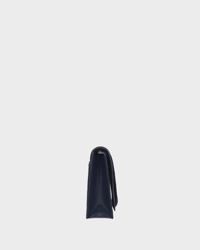 Alexa In Navy Quilted Velvet side view