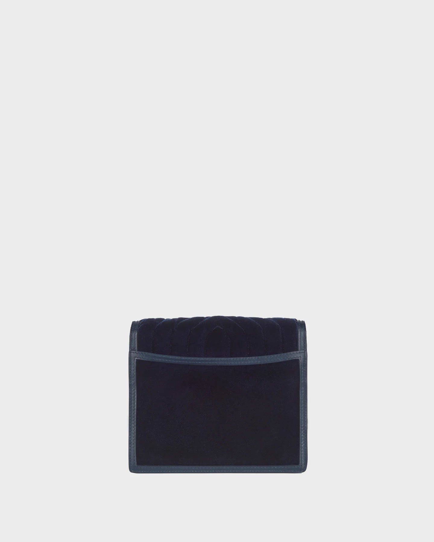 Alexa In Navy Quilted Velvet back view