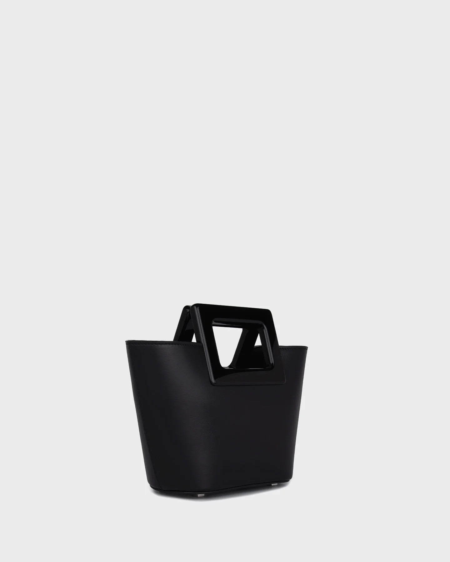 Baby Riviera In Black Leather three quarters view