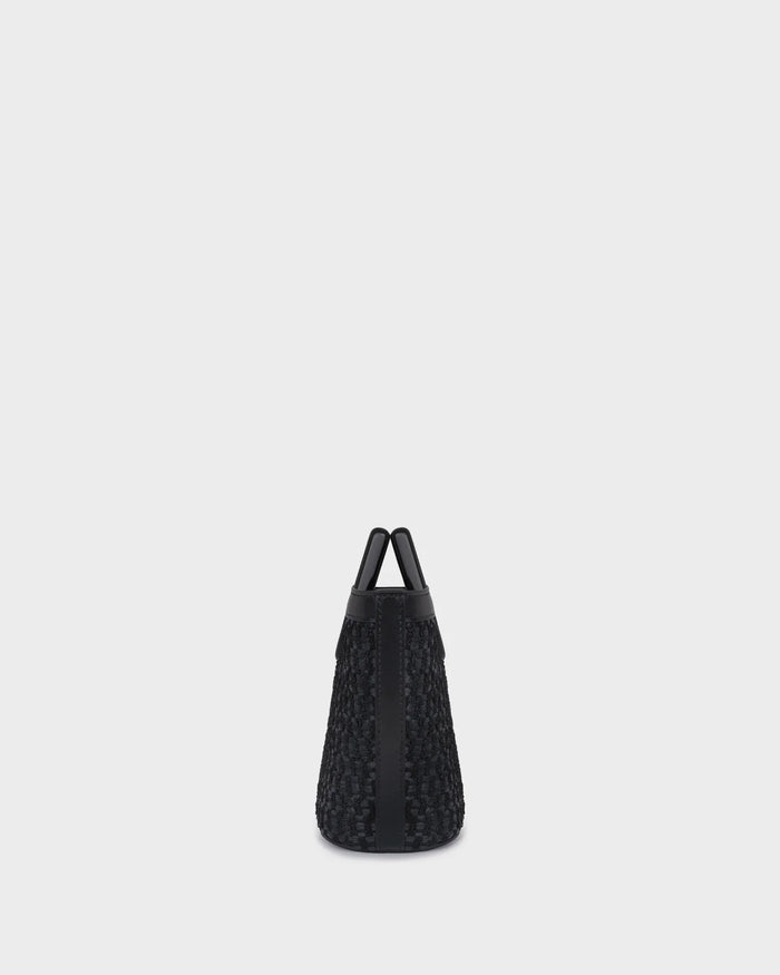 Baby Riviera In Black Raffia side view