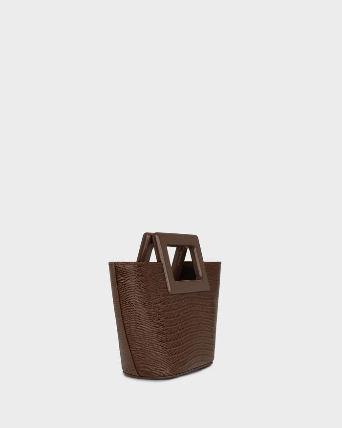 Baby Riviera In Brown Lizard-Effect three quarter view