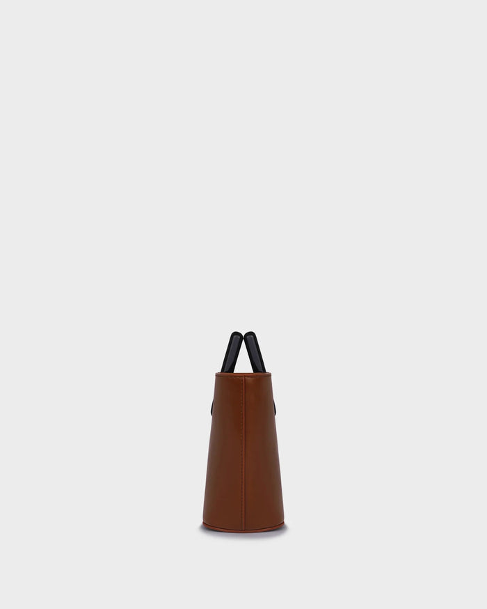 Baby Riviera In Caramel Leather side view