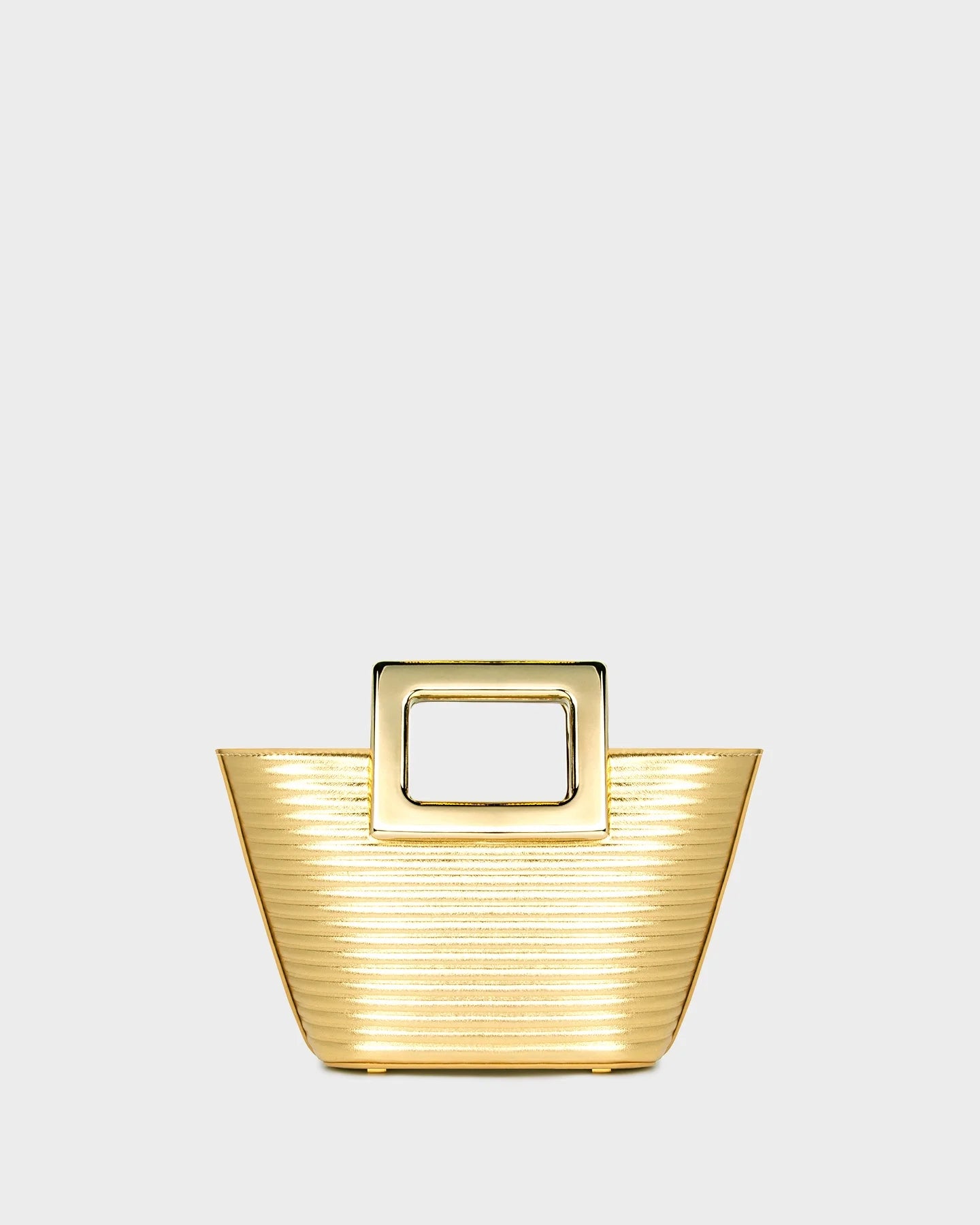 Baby Riviera In Gold Ribbed Leather straight view