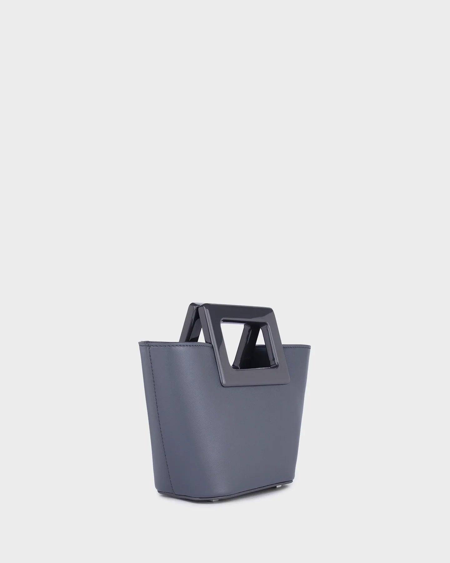 Baby Riviera In Grey Leather three quarters view
