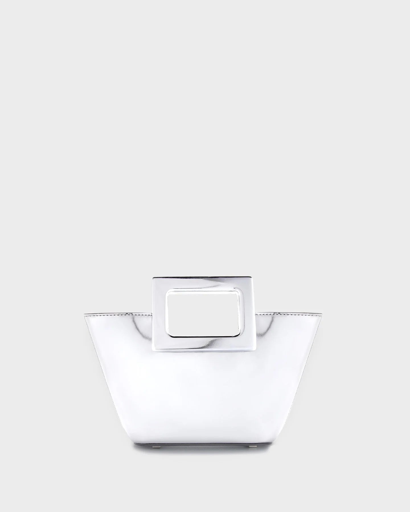 Baby Riviera In Mirror Silver Leather straight view