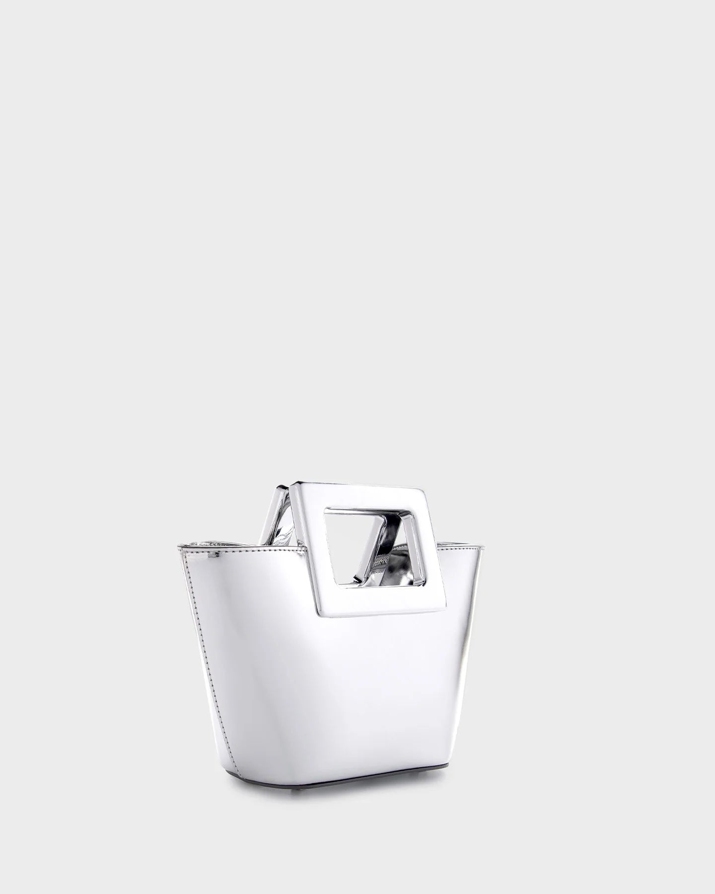 Baby Riviera In Mirror Silver Leather three quarters view