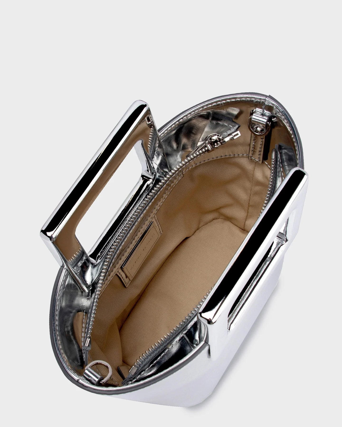 Baby Riviera In Mirror Silver Leather top view