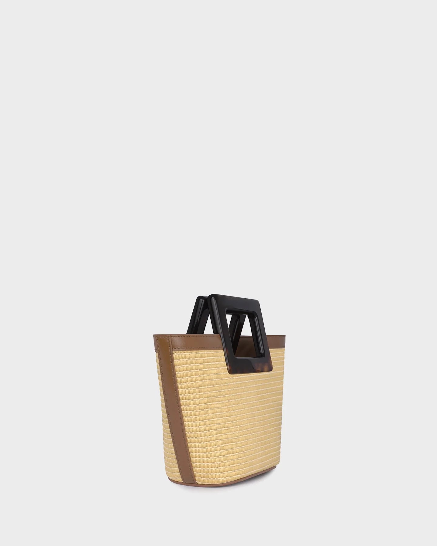 Baby Riviera in Raffia and Tortoiseshell three quarters view