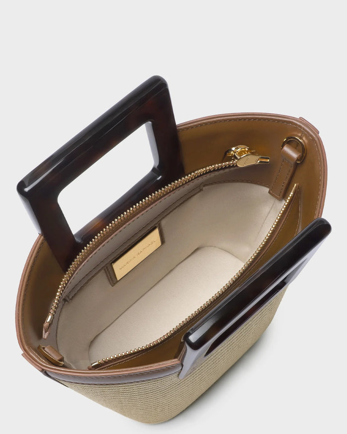 Baby Riviera in Raffia and Tortoiseshell top view
