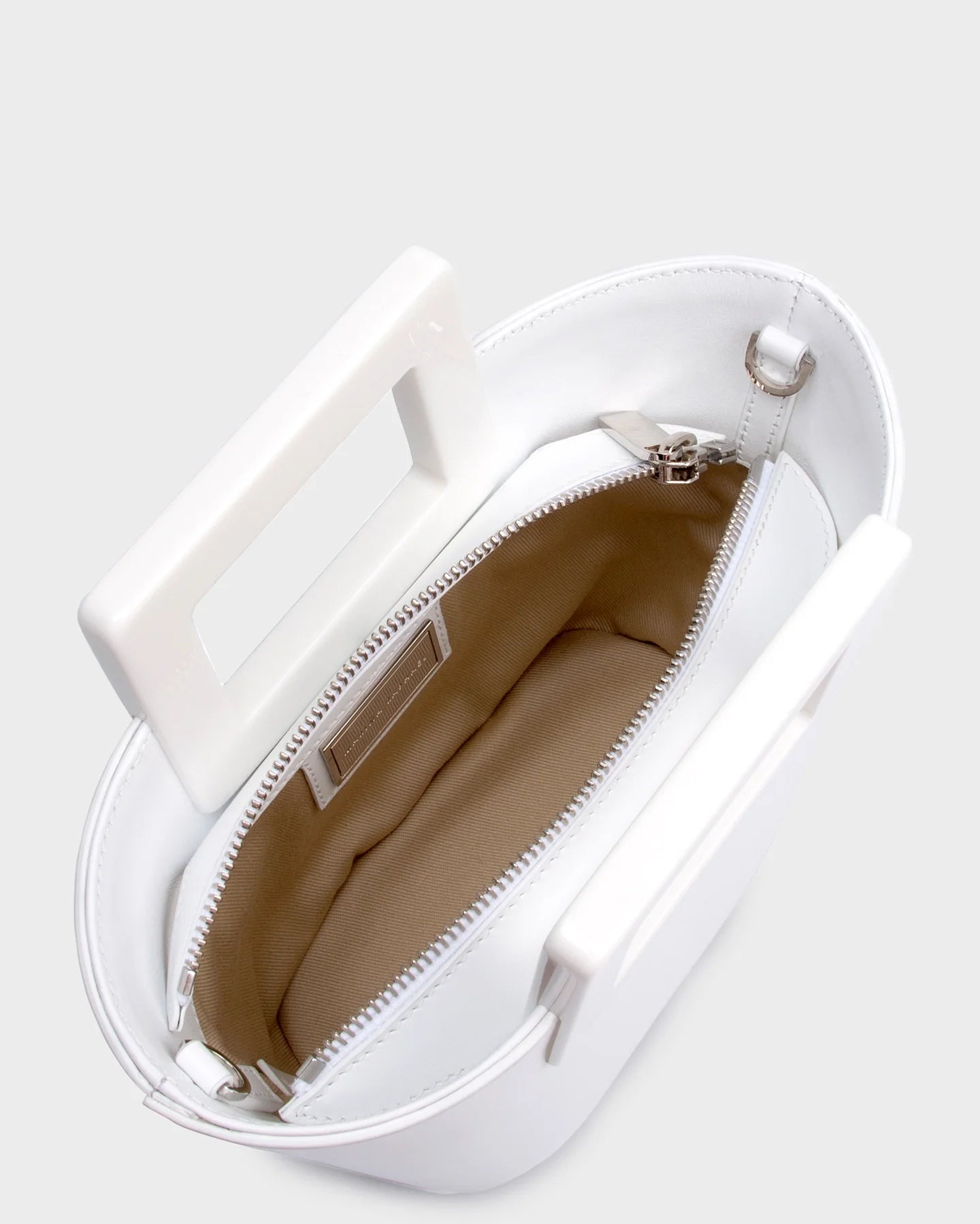 Baby Riviera In White Leather top view