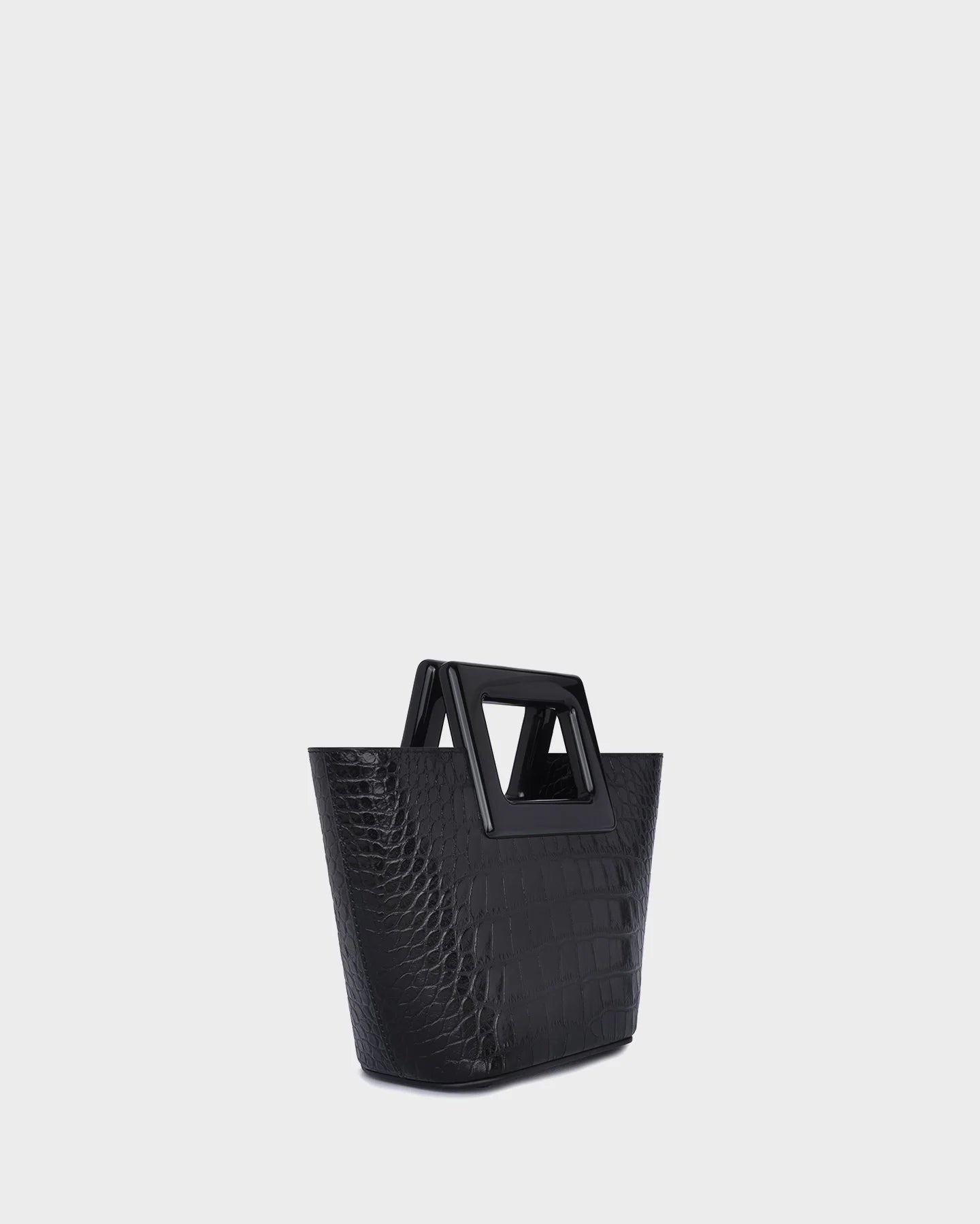 BABY RIVIERA IN BLACK CROC-EFFECT
