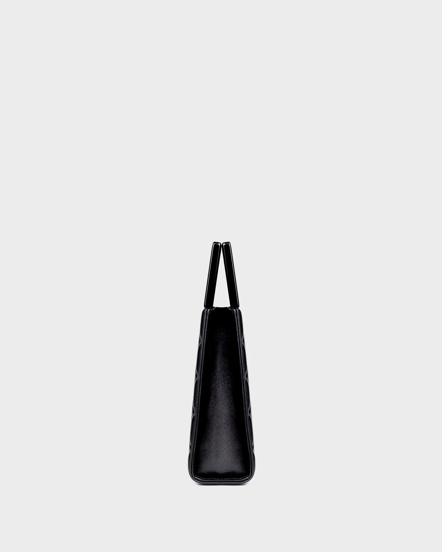 Bella In Black Quilted Leather side view