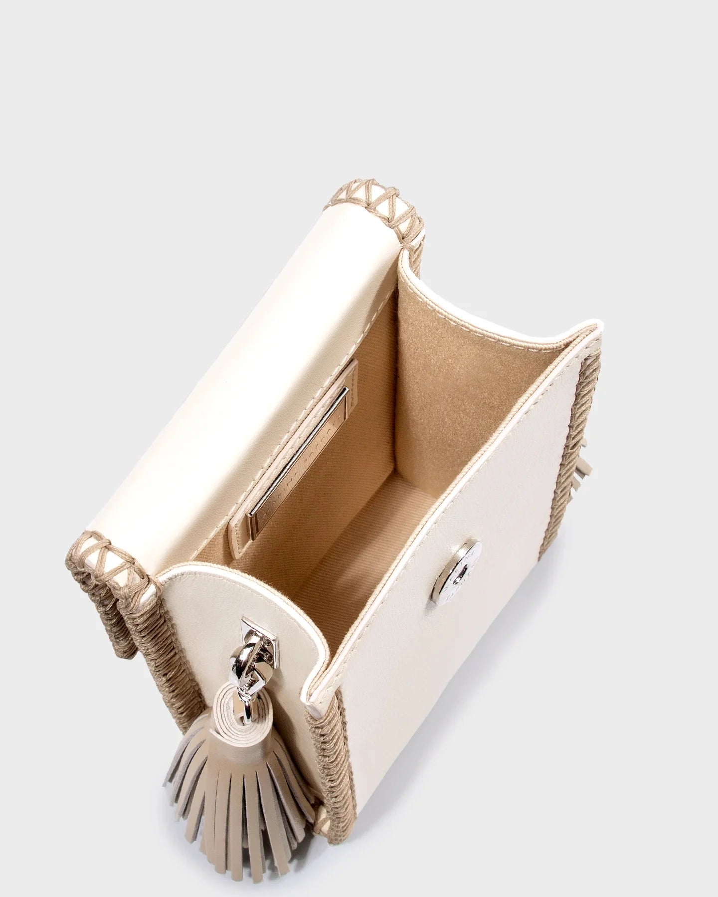 Cabana In Laced Cream Leather top view