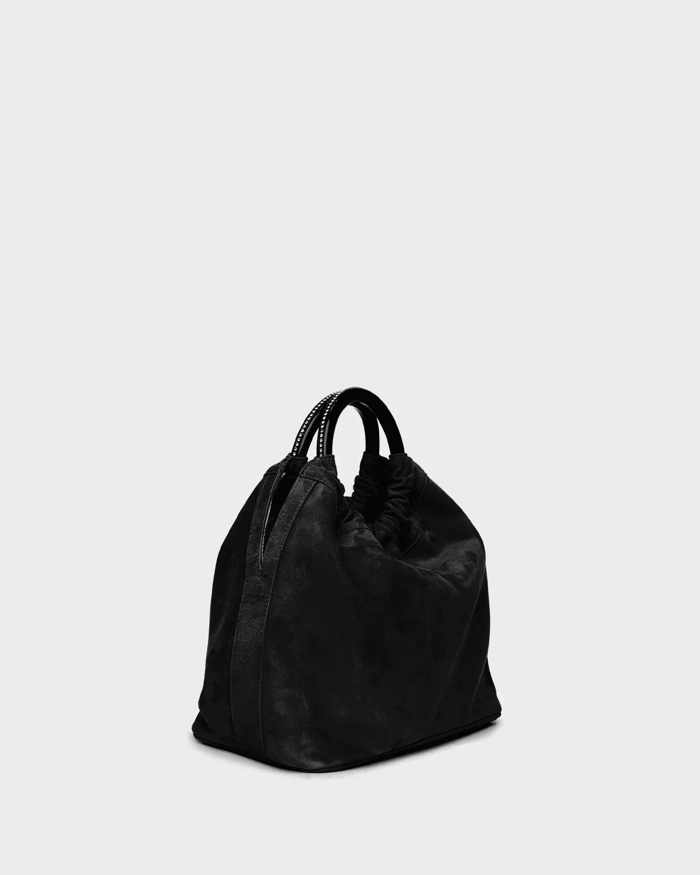 Camila In Coal Suede three quarters view