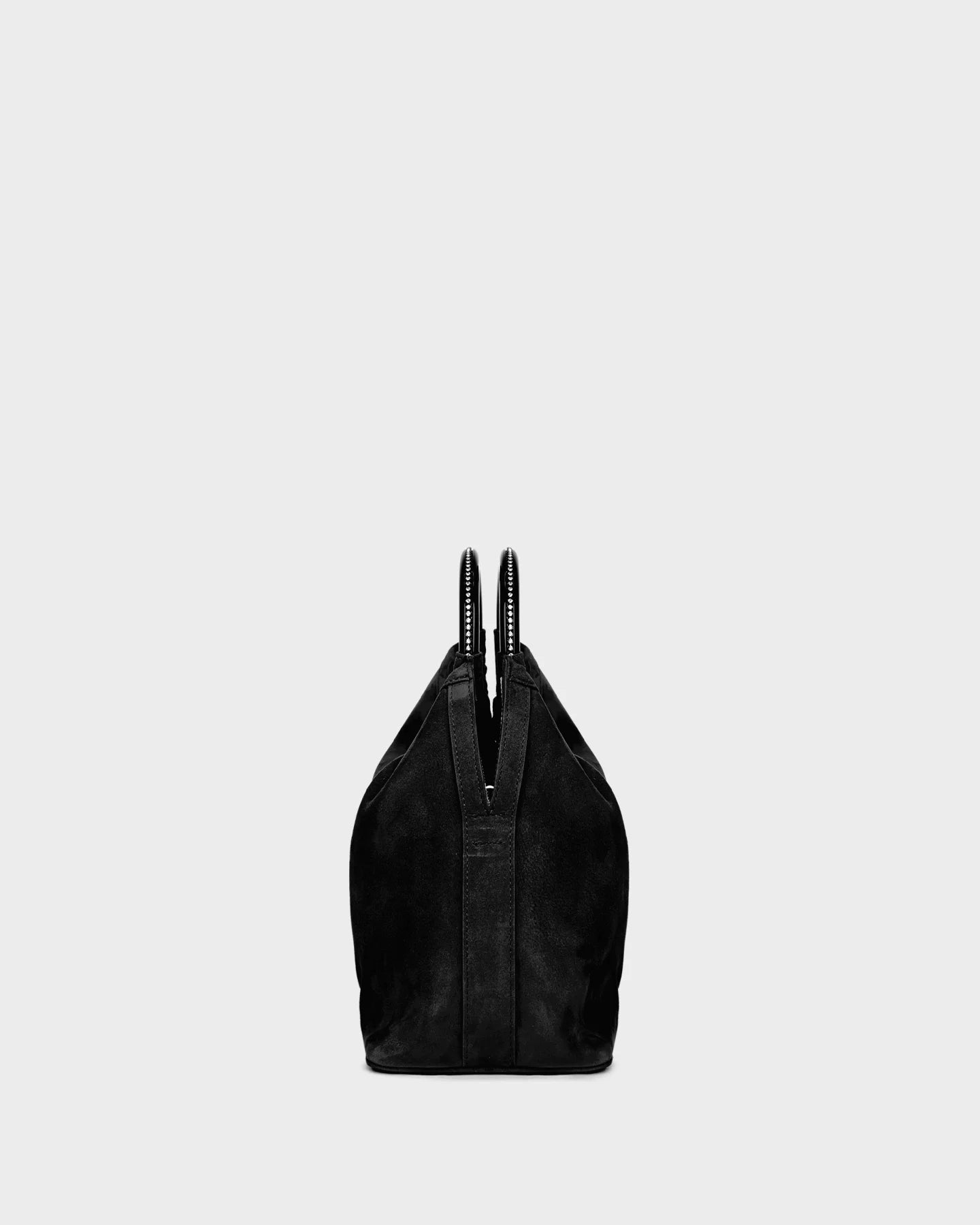 Camila In Coal Suede side view
