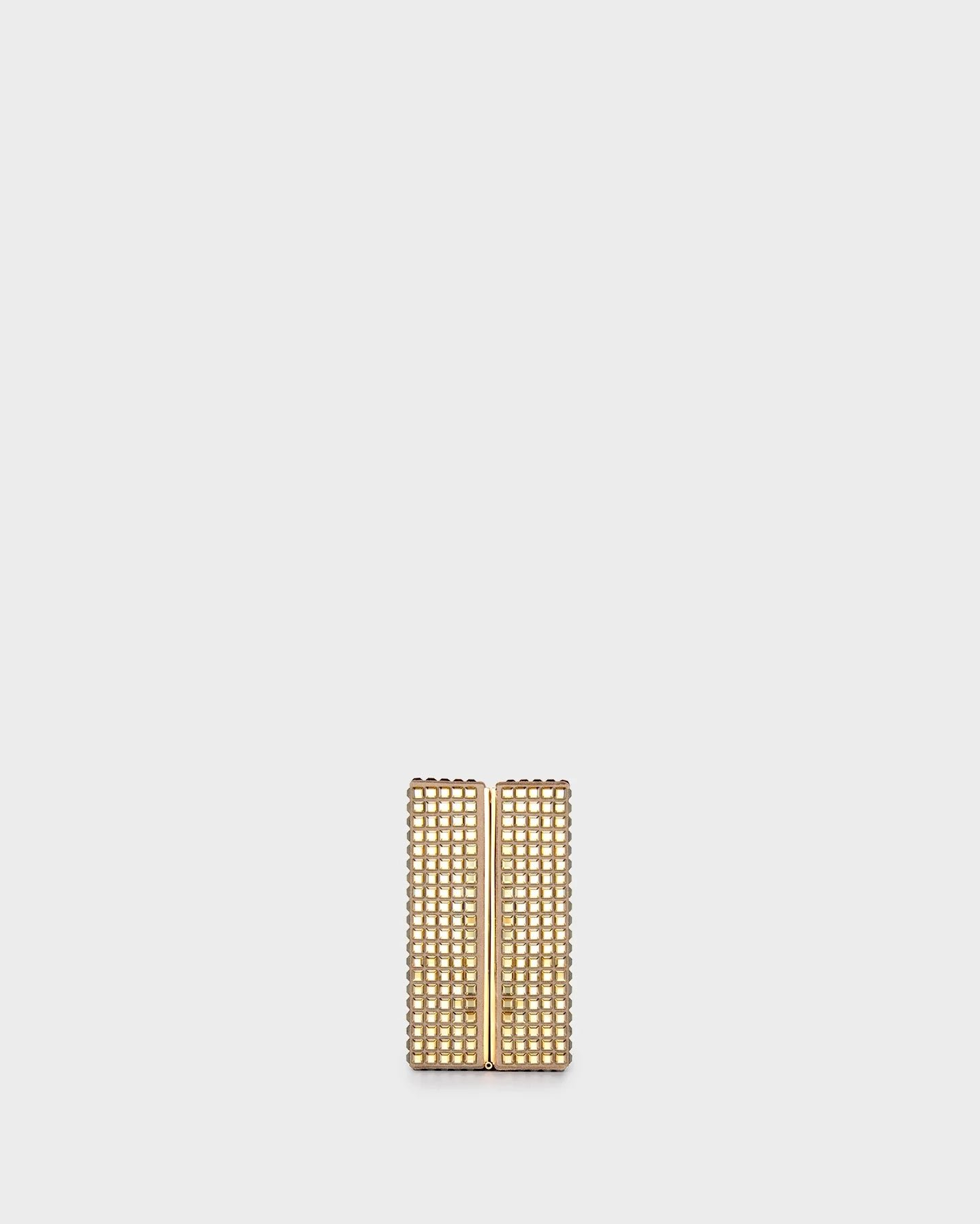 Cassie In Gold Crystal and Beige Suede side view
