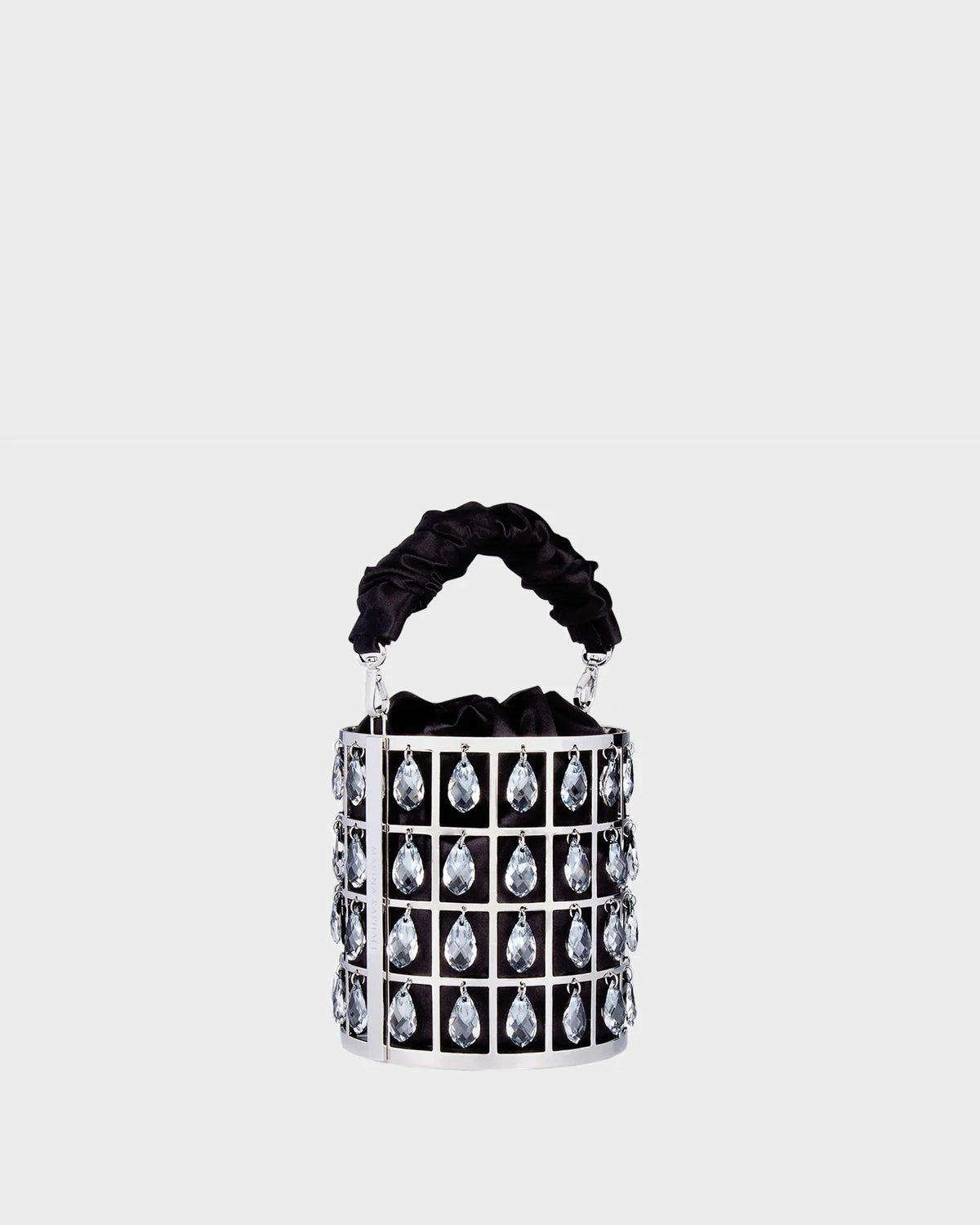 Chandelier In Black Satin three quarters view