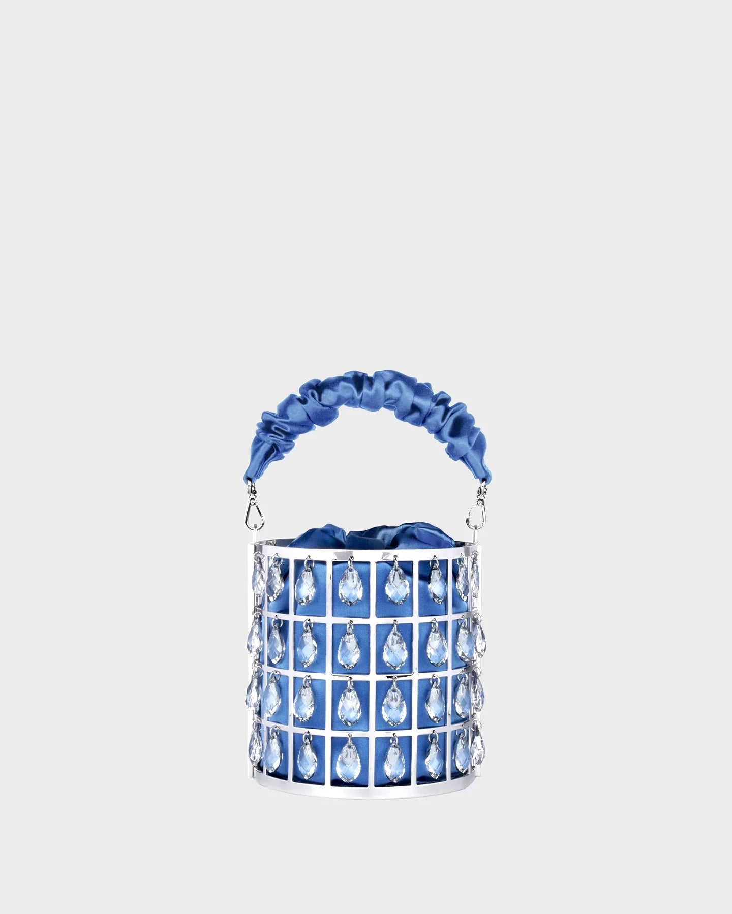 Chandelier In Blue Satin straight view