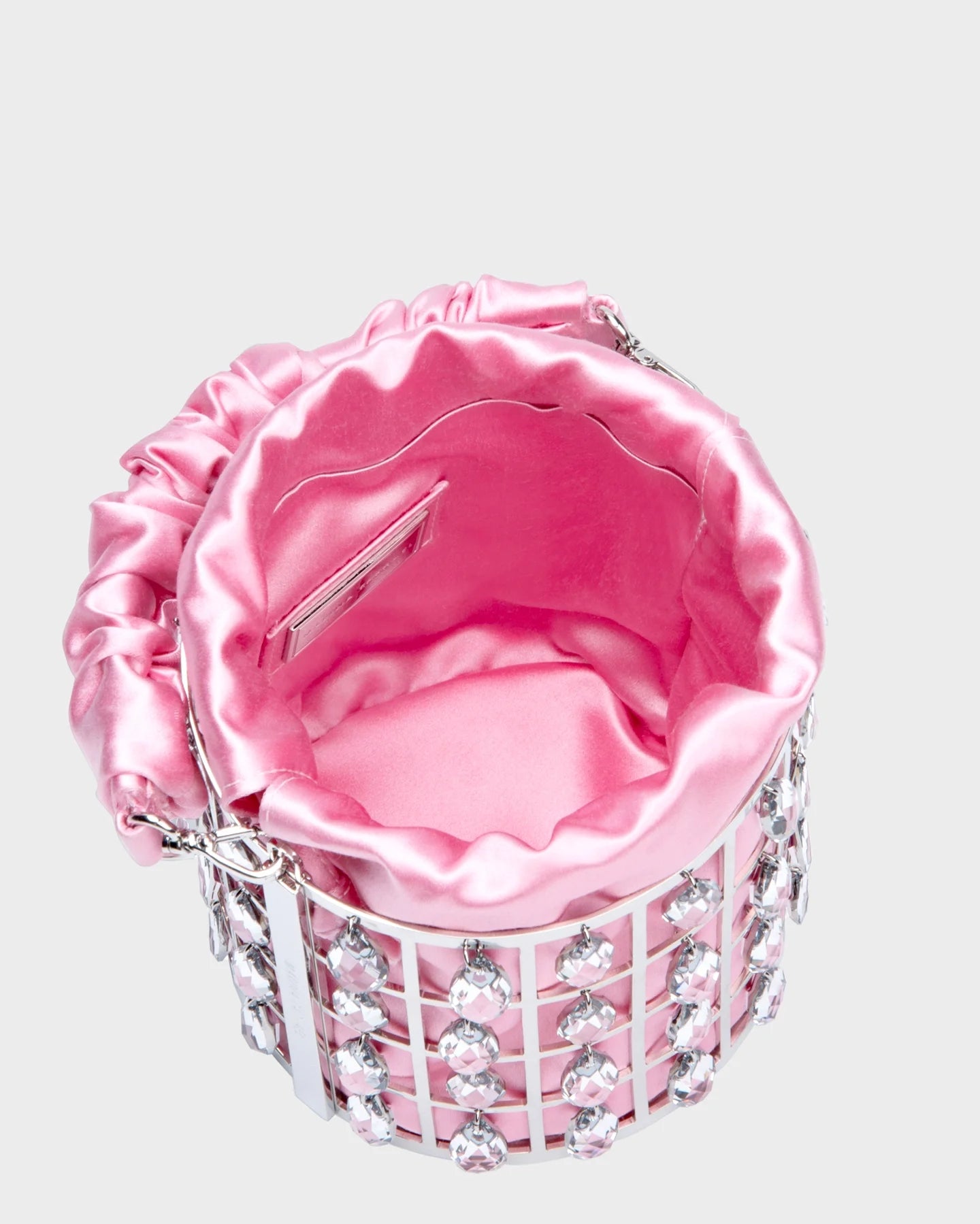 Chandelier In Pink Satin top view