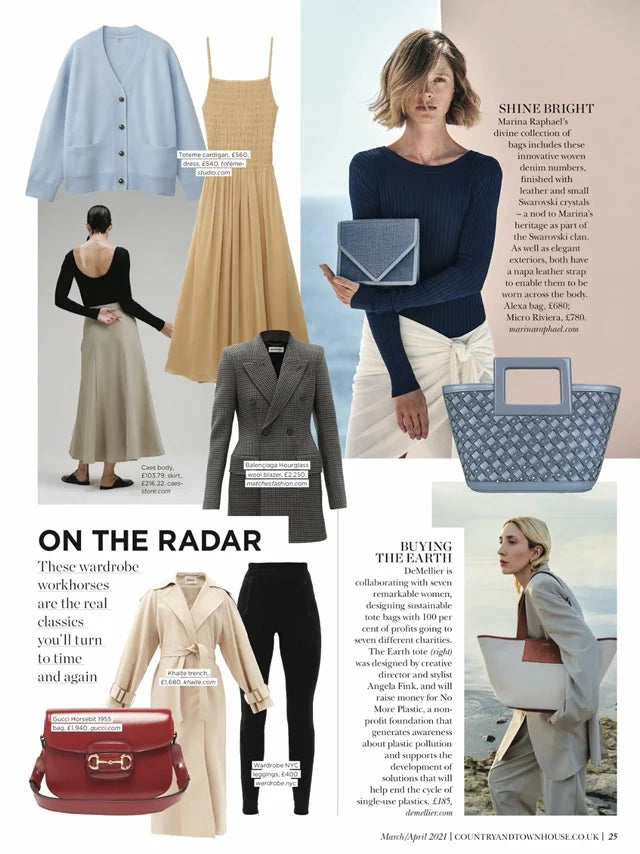 Page from the March/April 2021 issue of Country & Town House magazine featuring: the Marina Raphael Spring Summer 21 Collection