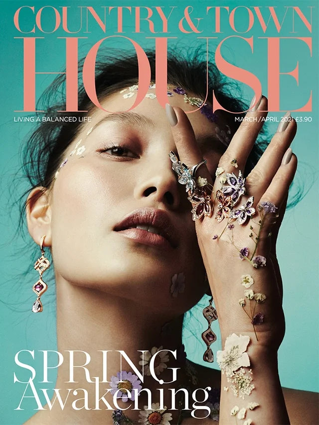 Cover of Country &amp; Town House magazine, March/April 2021 issue, luxury fashion feature