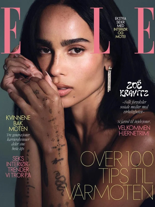 Cover of ELLE Norway magazine, April 2023 issue, luxury fashion feature