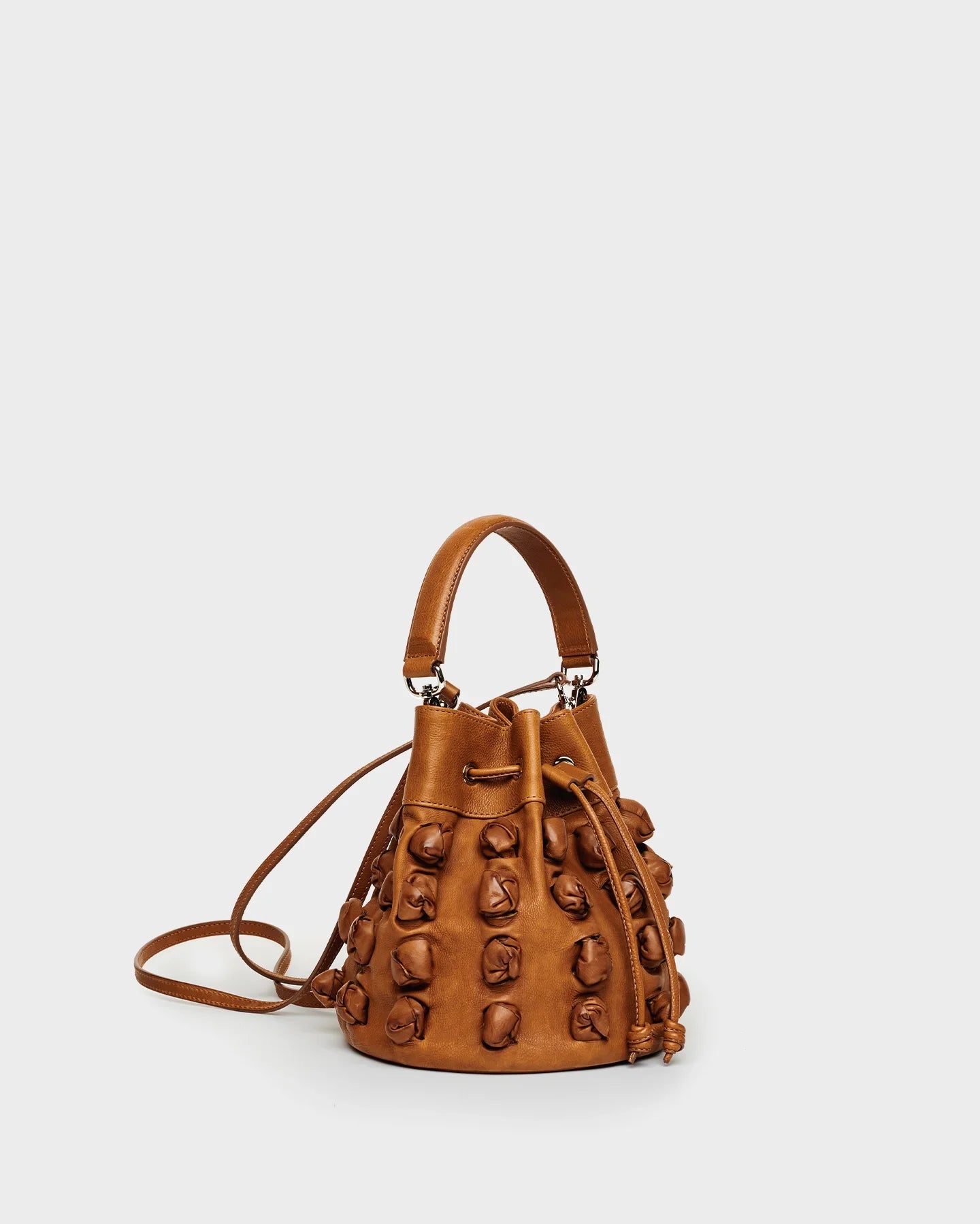 Estella In Caramel Knotted Leather three quarters view