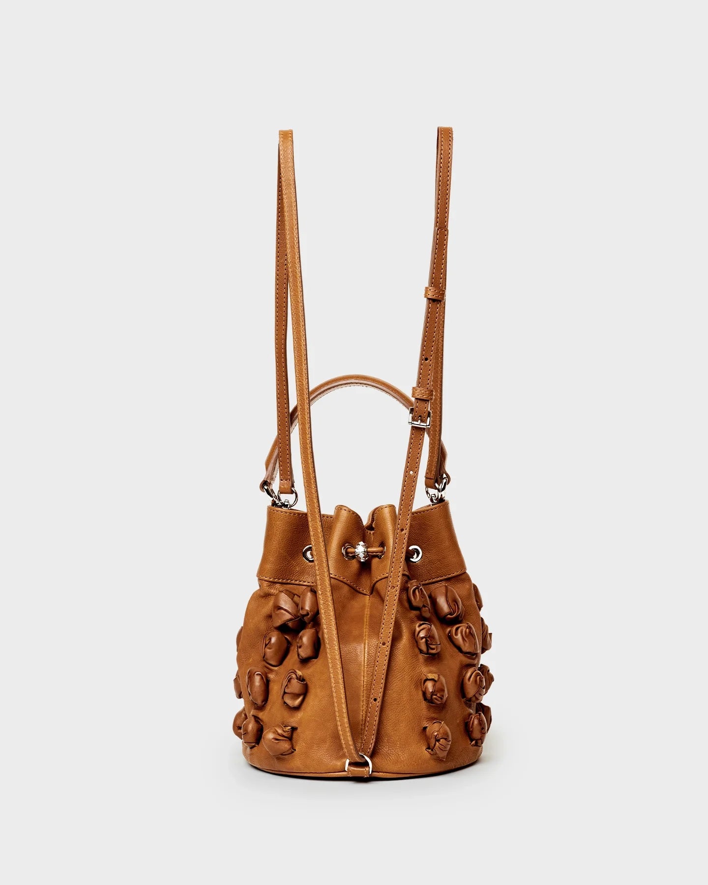 Estella In Caramel Knotted Leather back view